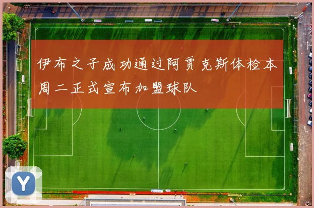 伊布之子成功通过阿贾克斯体检本周二正式宣布加盟球队